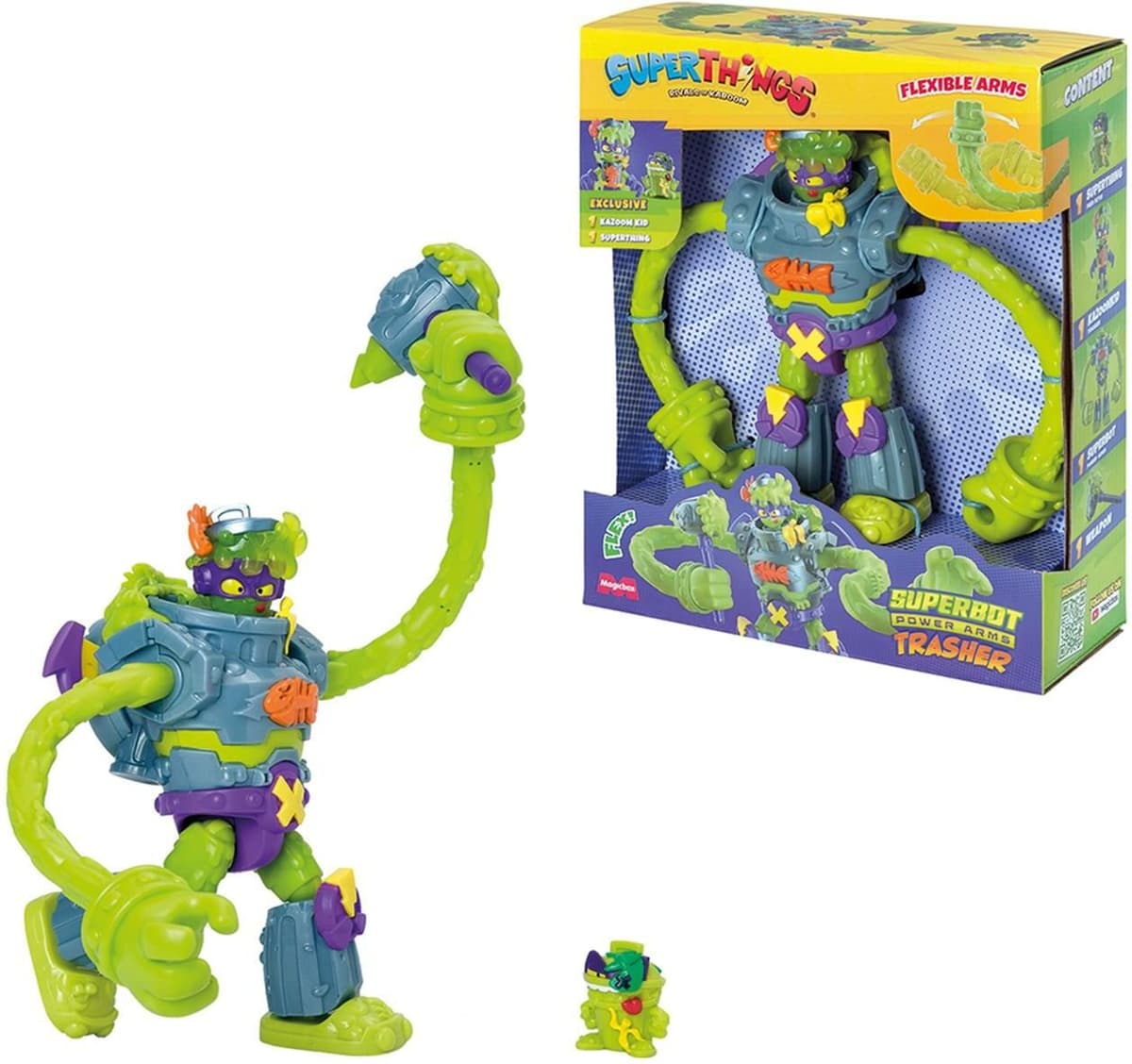 AS Superthings: Rivals of Kaboom - Superbot Power Arms Trasher Action Figure