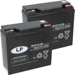 24V 25Ah AGM-GEL Akku-Satz für Rolektro E-Quad 6 6 km/h – 2x Landport EVX12-25