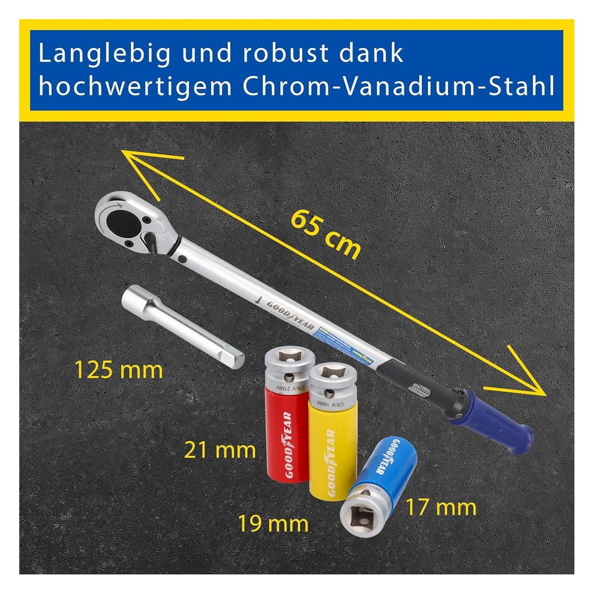Goodyear Radwechsel-Set (1/2", 42 - 210 Nm) (11087)