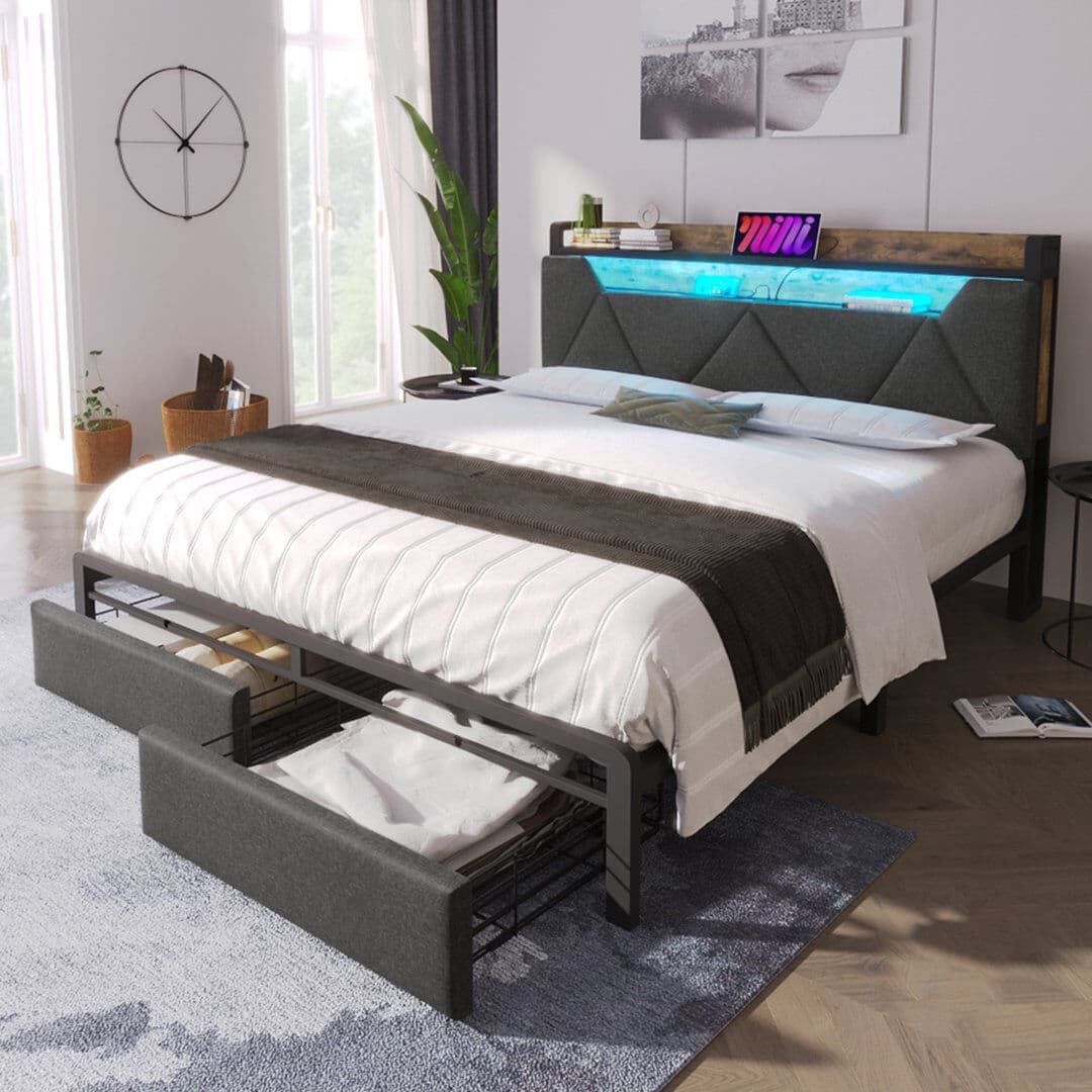 Abrihome Bed Double (4'6)