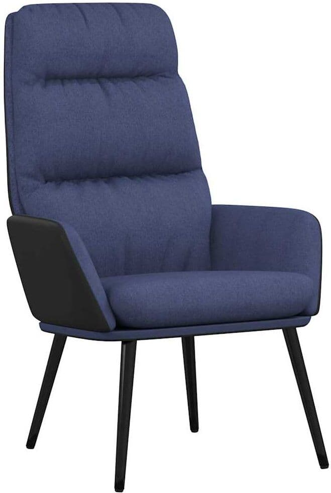 vidaXL Chaise de relaxation Bleu Tissu