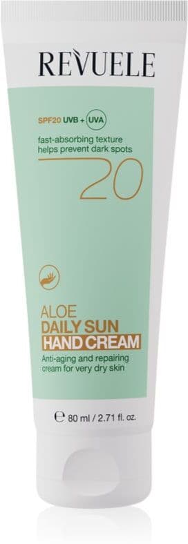 Revuele Aloe Daily Sun Hand Cream SPF 20 ochronny krem do rąk SPF 20 80 ml