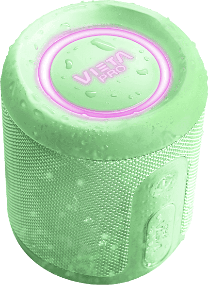 Altavoz inalámbrico - Vieta Easy 4, 25 W, Bluetooth, 13 h Autonomía, IPX7, Conexión dual, Verde Agua