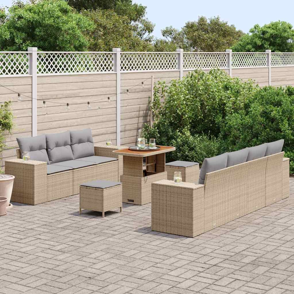 vidaXL Ensemble de canapé de jardin 10 pc 9-Nombre de places