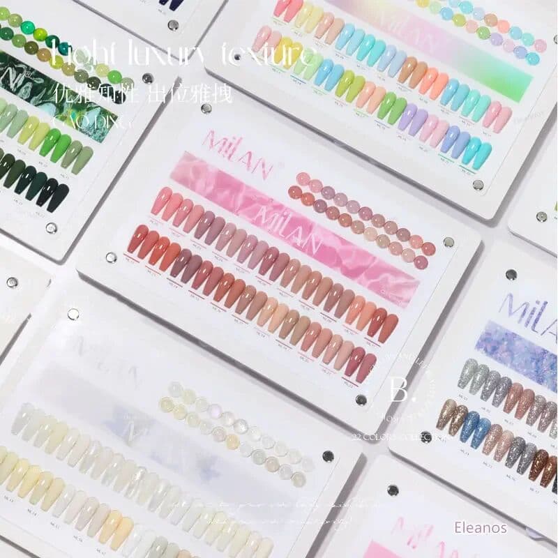 Eleanuos Eleanos 22pcs Serie Gel Nail Polish Set With Color Card 15ml Soak Off UV Jelly Gel For Nail Salon Aurora Glitter Nail  Lacquer