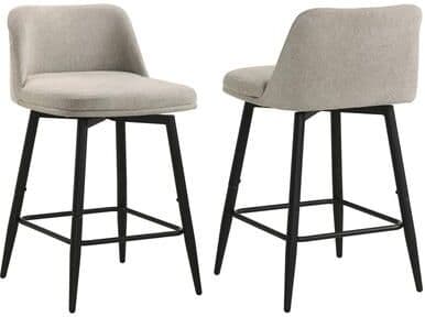 Coaster Mellor Fabric Upholstered Swivel Chair (Set of 2)