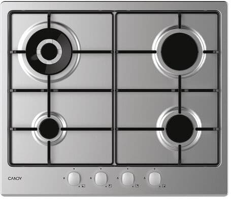 Candy Idea CHW6BR4WX Acciaio inox Da incasso 60 cm Gas 4 Fornello(i)