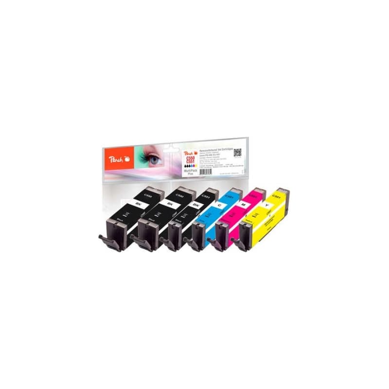 Peach Πακέτο Συμβατών Μελανιών Εκτυπωτή InkJet Canon PGI-550/CLI-551 Πολλαπλό (Color) / Μαύρο 1τμχ