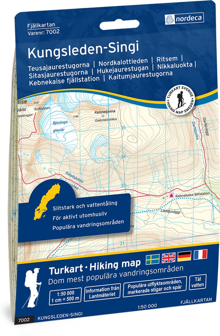 Nordic Maps Kungsleden-Singi Svensk Fjellkart