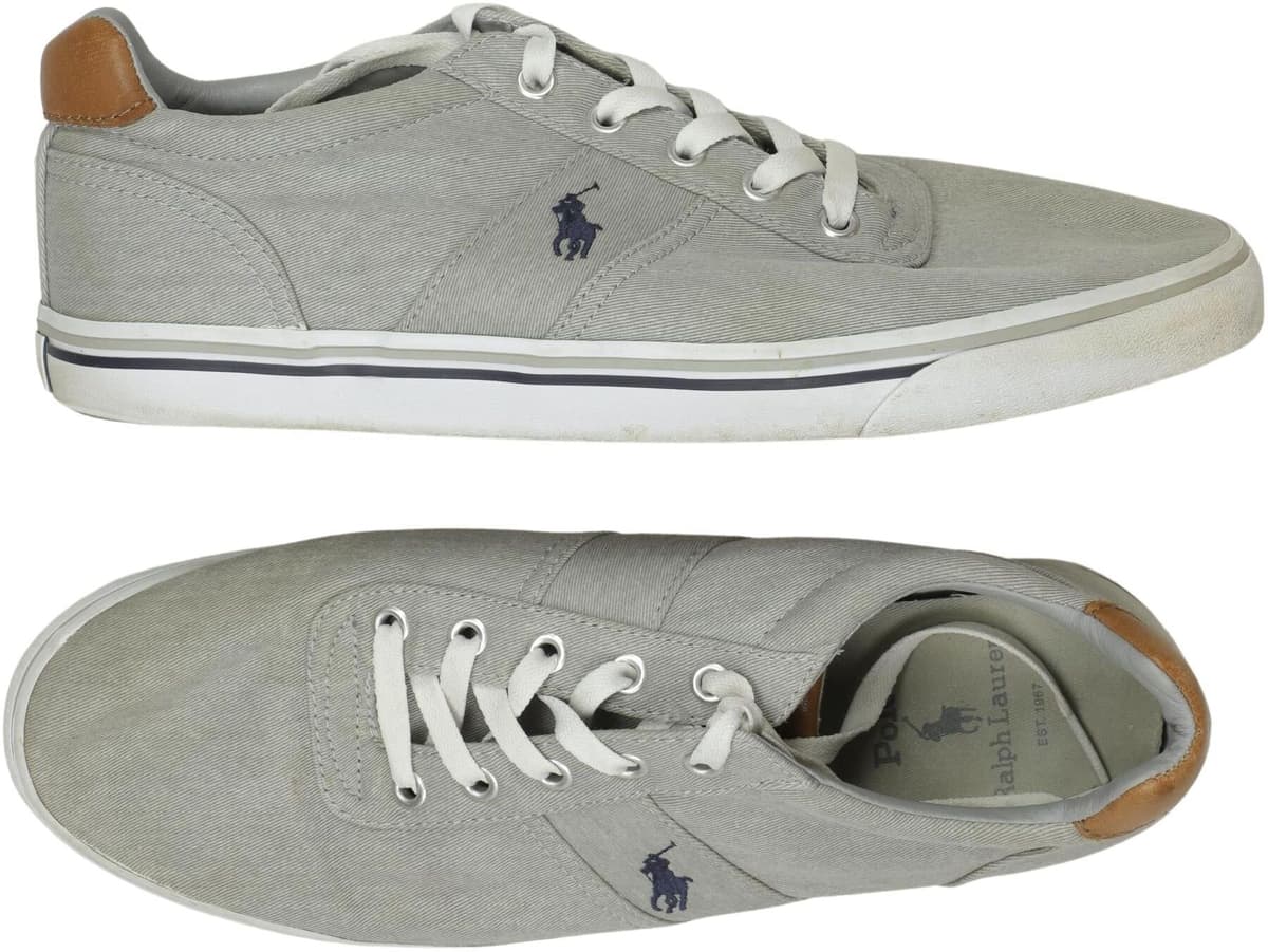 Polo Ralph Lauren Herren Sneaker, Grau, Gr. EU 44, Leder - Second Hand