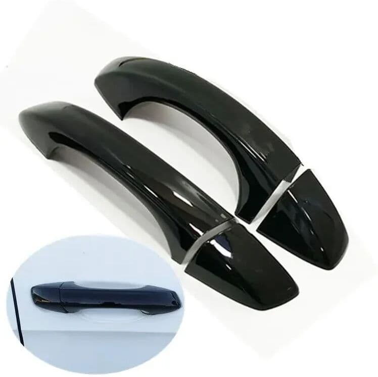 funduoo For Volkswagen VW Scirocco 3 Mk3 2008-2015 Black Carbon Fiber Chrome Car Side Door Handle Cover Trim Styling Auto Accessories