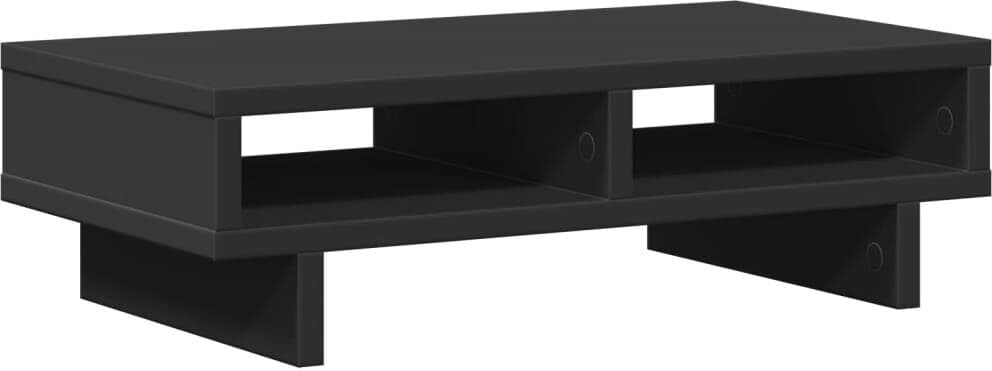 vidaXL Support de moniteur noir 50x27x15 cm bois d'ingénierie