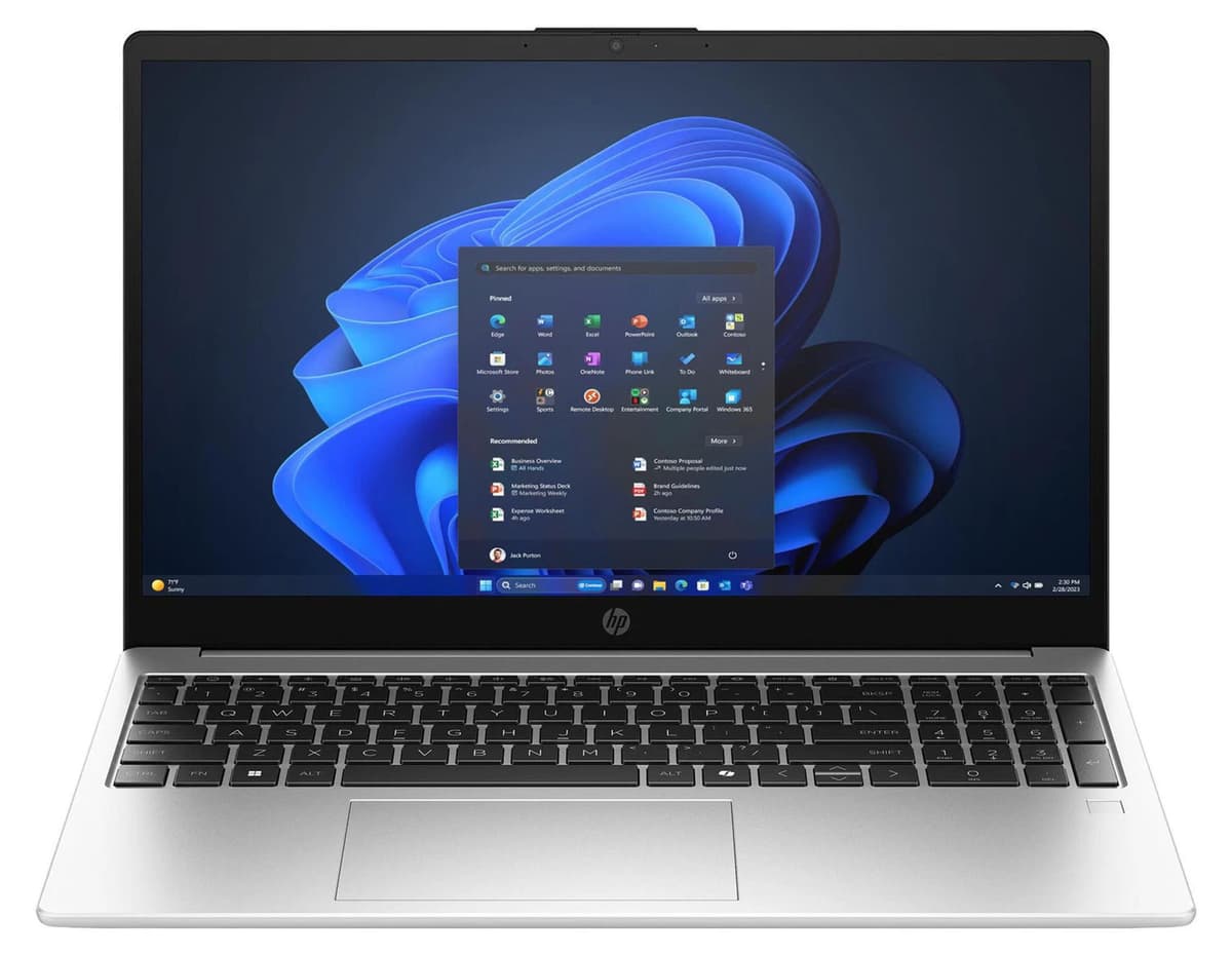 HP 250R G10 (Turbo Silver, 15,6" Full-HD, Intel Core 7 150U, 32 GB RAM, 2 TB SSD) mit Windows 11 Pro