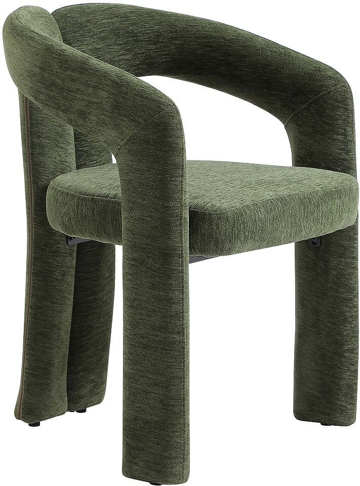 Vente-unique Chaise en tissu texturé - Vert - SAVINSKY