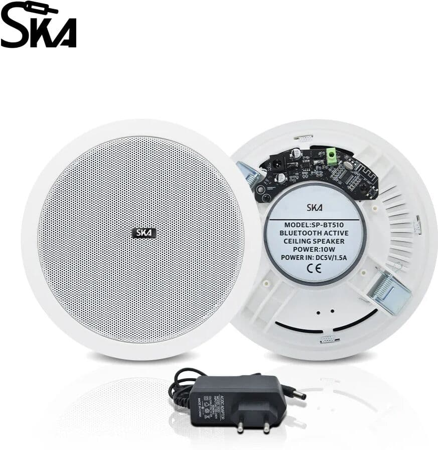 SKVA 10W 6inch Bluetooth Ceiling Speakers Home Audio System BT In Ceiling Speaker Built In Digital Class D Amplifier for Home Theater