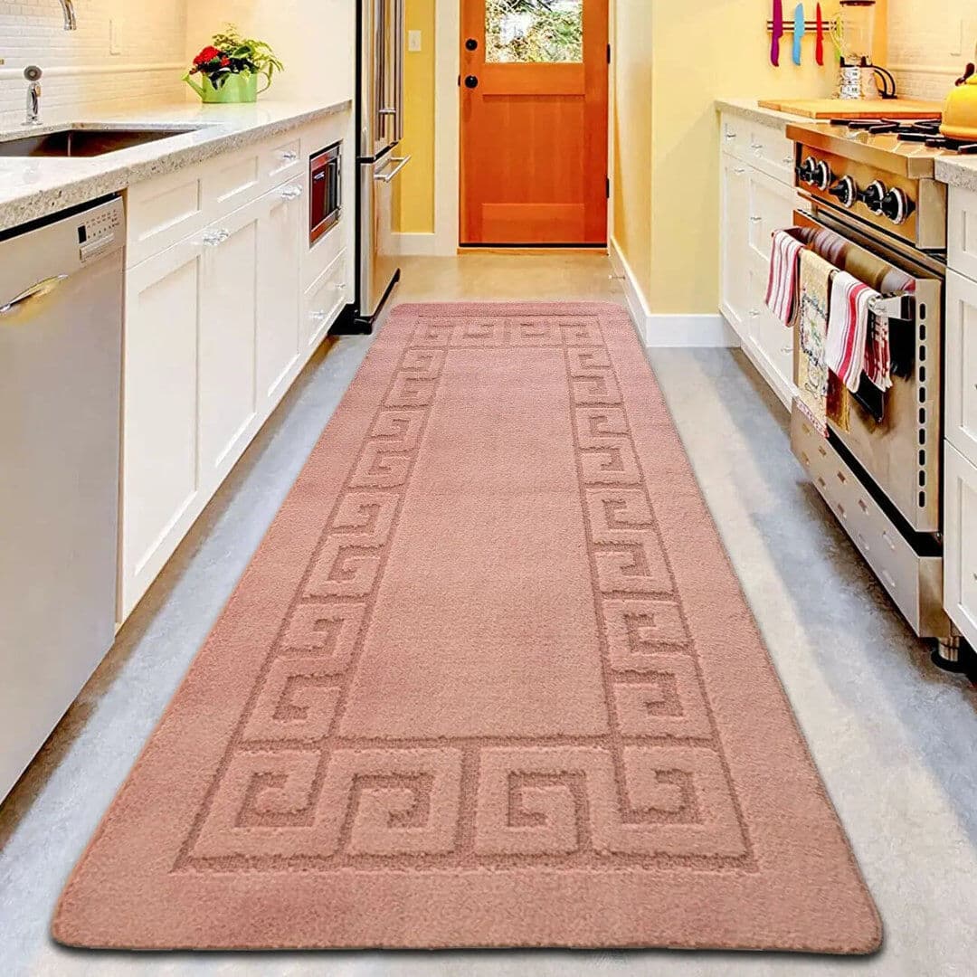 Quality & Style Rectangle Geometric Area Rug Pink Rectangle 160 x 230 cm