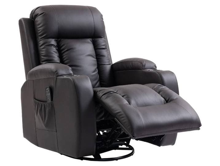 HOMCOM Relaxsessel verstellbar Massagesessel mit Liegefunktion Heizung