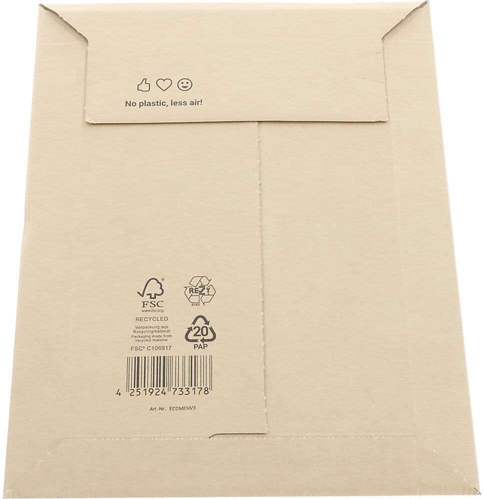ratioform flow Versandtasche E-Commerce, höhenvariabel, Innenmaße 289 x 226 x 0 - 70 mm, VE 30 Stk