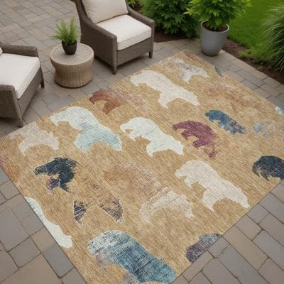 Addison Rugs Machine Washable Indoor/ Outdoor Modern Bear Chantille Rug