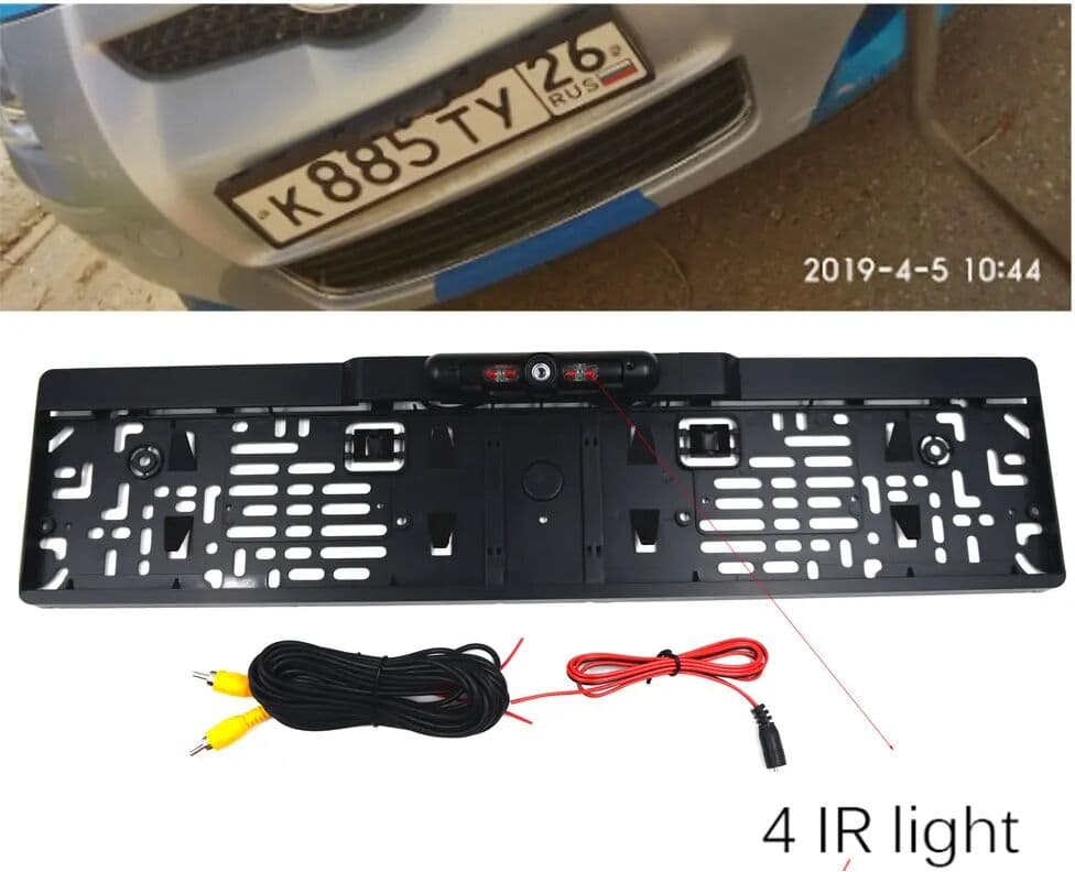 BYNCG CCD HD  Car Rear View Camera EU License Plate Frame Reverse Waterproof Night Vision IR Backup for Parking Monitor GPS