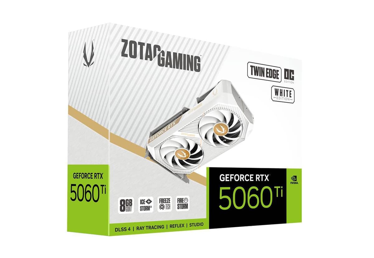 ZOTAC GAMING GeForce RTX 5060 Ti Twin Edge White Grafikkarte 8 GB