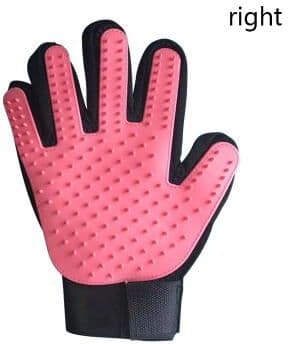 Inspired Living GentlePaw Pet Grooming Glove Deshedding & Massage Brush For Dogs And Cats pink Right