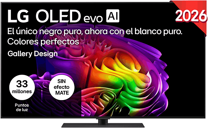 TV OLED 55" - LG OLED55G66LS, 4K, Procesador Inteligente α11 AI Processor 4K Gen3, Smart TV, DVB-T2 (H.265), Gallery Design, Negro