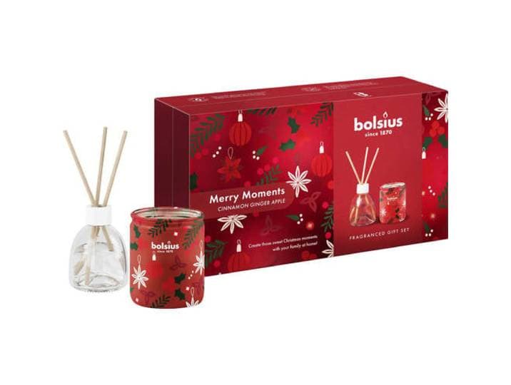 Bolsius kerst giftset Merry Moments (set van 2)