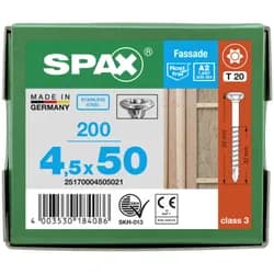 SPAX Linsensenkkopf T-STAR plus CUT Teilgewinde Edelstahl rostfrei A2 1.4567 4,5x50 - 200 Stk