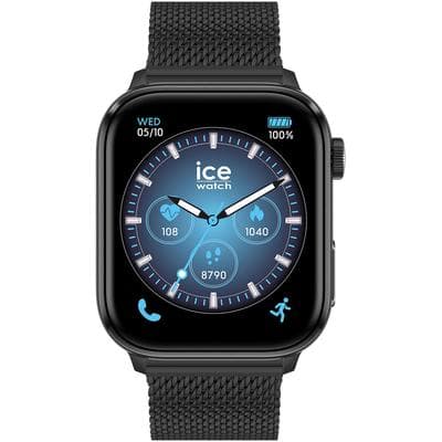 Smartwatch ICE-WATCH "ICE smart 3.0", schwarz (schwarz, schwarz), Smartwatches, Damen, Smartwatch, Armbanduhr, Damenuhr, Herrenuhr, Edelstahlarmband,digital