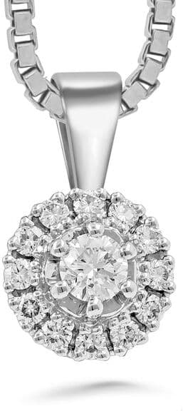 Silván Lauriel timanttiriipus 0,42ct, valkokultaa, timanttikorut Riipus ilman ketjua