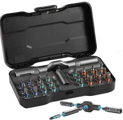 Fusion Finds 24 In 1 Magnetic Ratchet Screwdriver Set Mini Repair Tool Kit 24in1 Kit