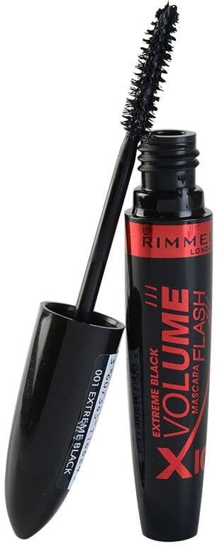 Rimmel Volume Flash X10 Extreme Black tusz do rzęs zwiększający objętość i pogrubiający odcień 001 Extreme Black 8 ml
