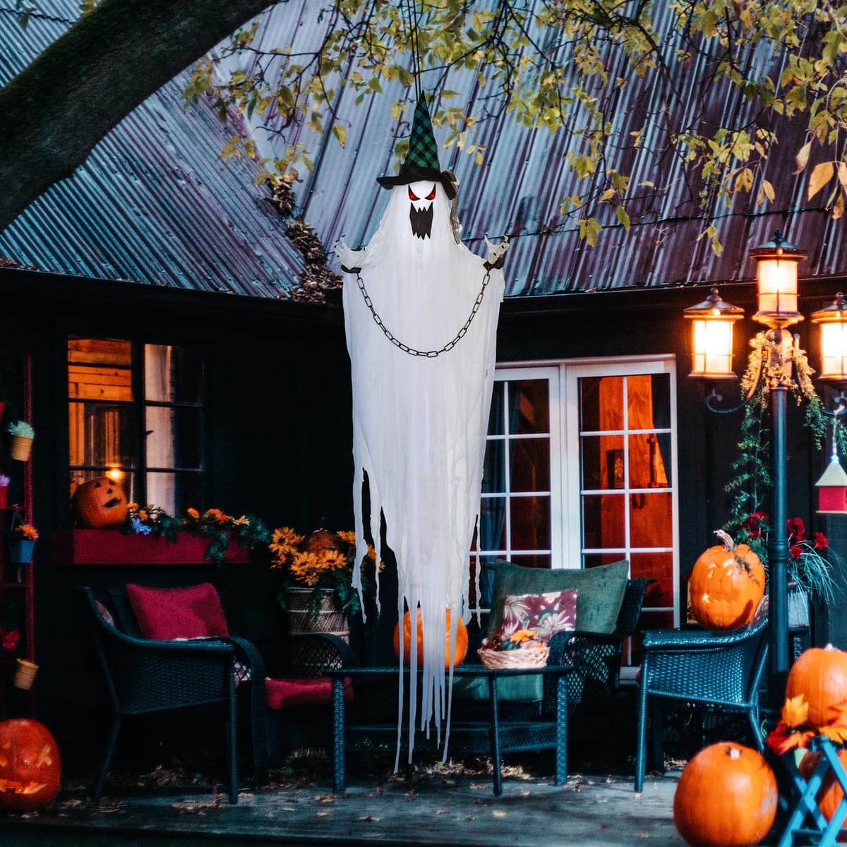 Homcom Decorazione di Halloween Fantasmi animati con lamenti e movimento, a batteria   Aosom Italy
