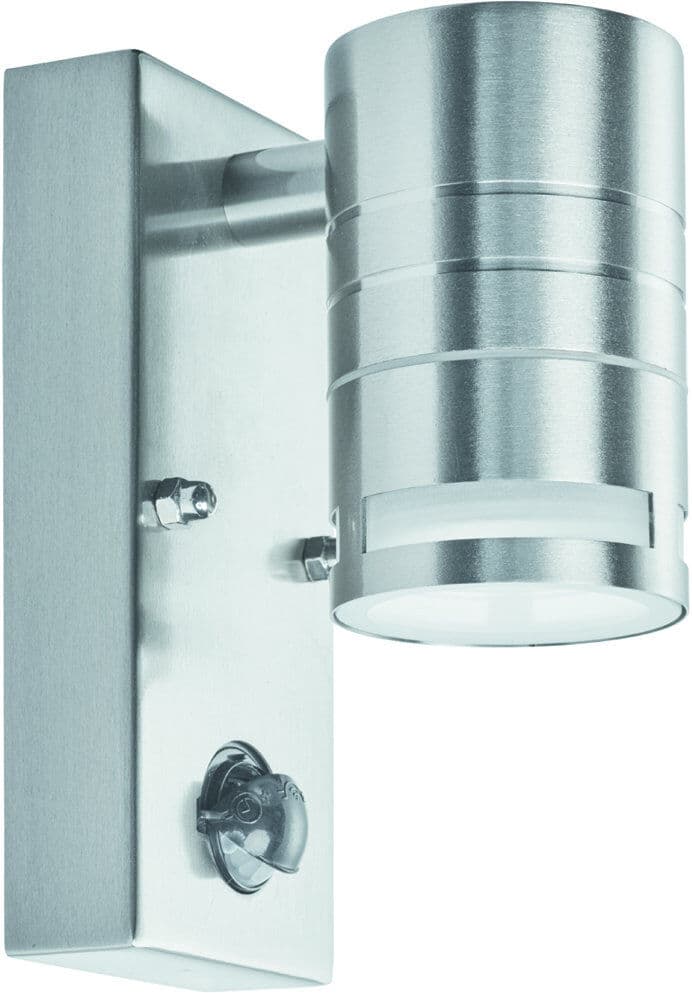 Dakota Fields Amira Stainless Steel 15cm H Integrated LED Outdoor Armed Sconce Stainless Steel 15cm H X 4.25cm W X 6.9cm D