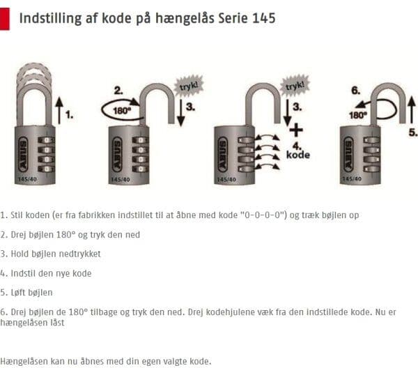 Abus Hængelås 145/30, Sølv