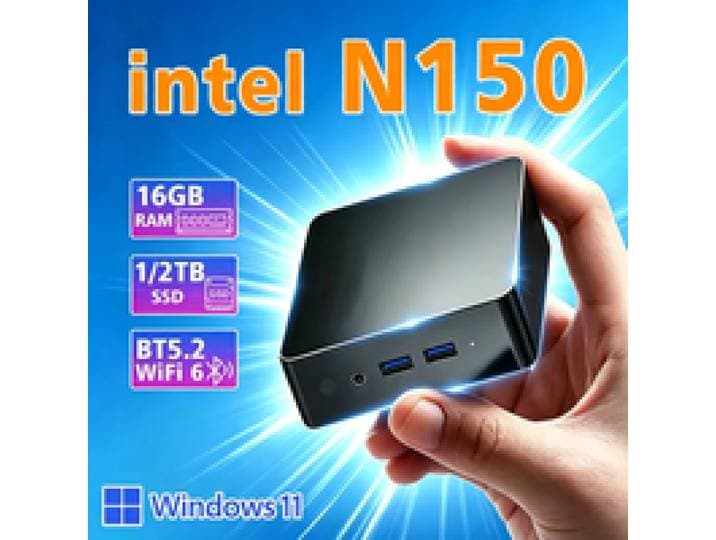 NIEUWE Draagbare Mini PC Gamer Intel N150/Intel I3-6100 Windows 11 Pro Mini Computer 16GB RAM 1TB 2TB SSD WIFI6 BT5.2 Type-C Gaming PC Desktop