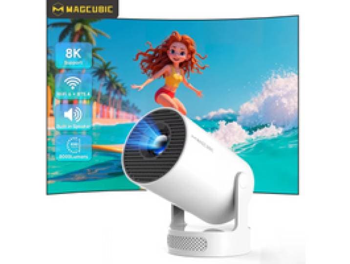 Magcubic HY300 Pro+ 8K Wifi6 Projector 290ANSI Android 14 Dual WIFI Allwinner H726 BT5.4 1280x720P Home Cinema Buitenprojector Draagbaar