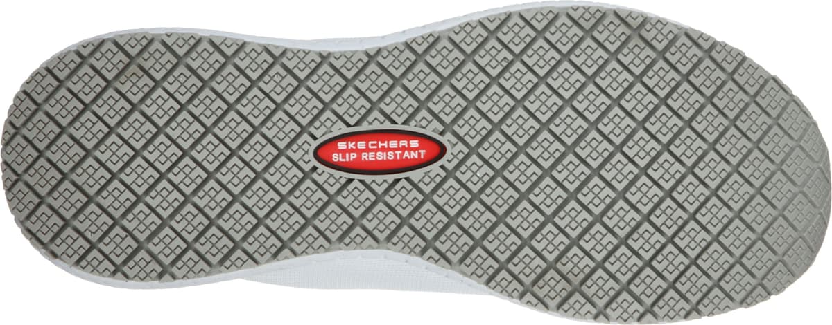Berufsschuh SKECHERS "SQUAD SR" Gr. 40, weiss (weiß), 40, Synthetik, Textil, Schuhe, Berufsschuh, Sneaker für Gastronomie & Pflege mit gepolstertem Schaftrand weiß 40