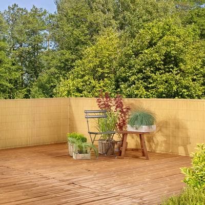 Sichtschutzzaunmatten WINDHAGER "Bambu Solido für Garten, Balkon und Terrasse, 1,5 x 3 m", beige, H:150cm, Polypropylen, Zaunelemente, Sichschutzzaun aus Kunststoff, Blickschutz