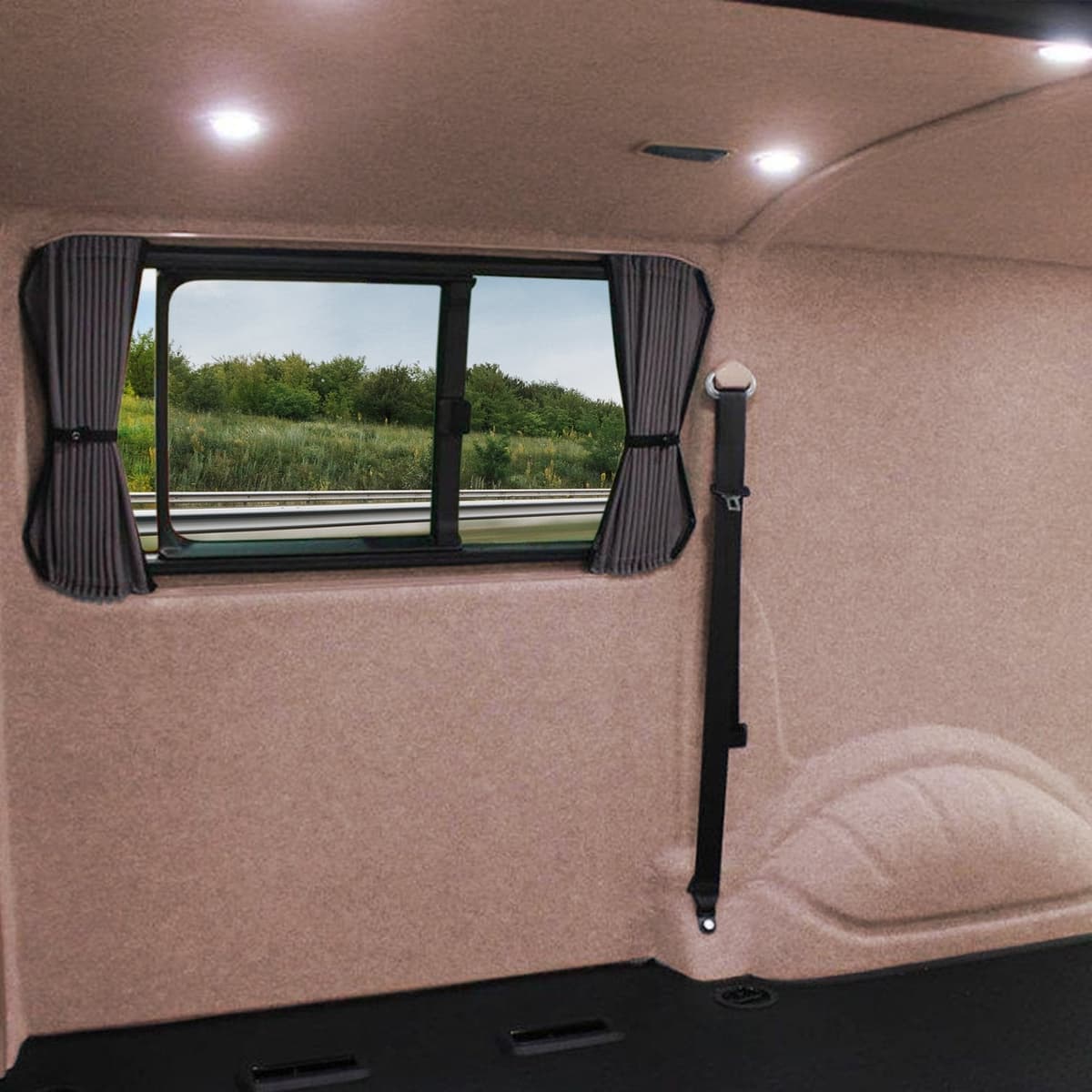 Teppichboden GOODPRODUCT "Innenraumverkleidung Superflex, für Wohnmobil, Caravan, Boot & Auto", beige, B:200cm H:4mm L:300cm, Kunstfaser, Teppiche, Teppichboden, Nadelfilz, meliert, verschiedene Farben & Grössen, dehnbar beige B : 200cm 1 Stk., 4mm, L: 30