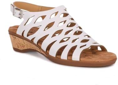Women's Katia Wedge by Ros Hommerson in White Leather (Size 6 M)