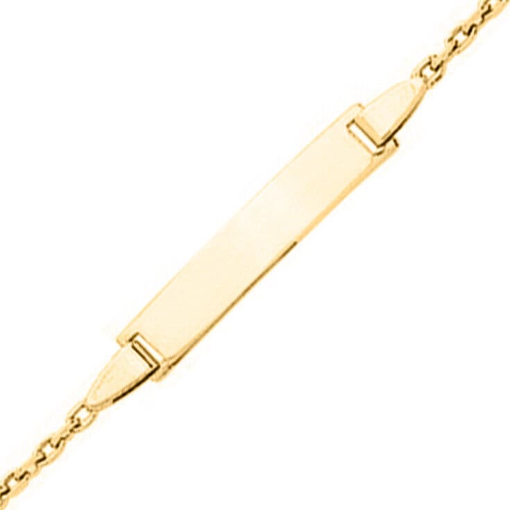 Mon Premier Bijou Gourmette bébé forçat intemporel - Or jaune 9ct