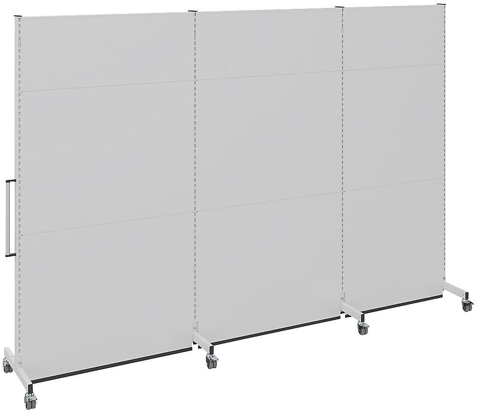 kaiserkraft Mobile Akustikwand, für Industrie und Büro, LxBxH 3500 x 740 x 2521 mm