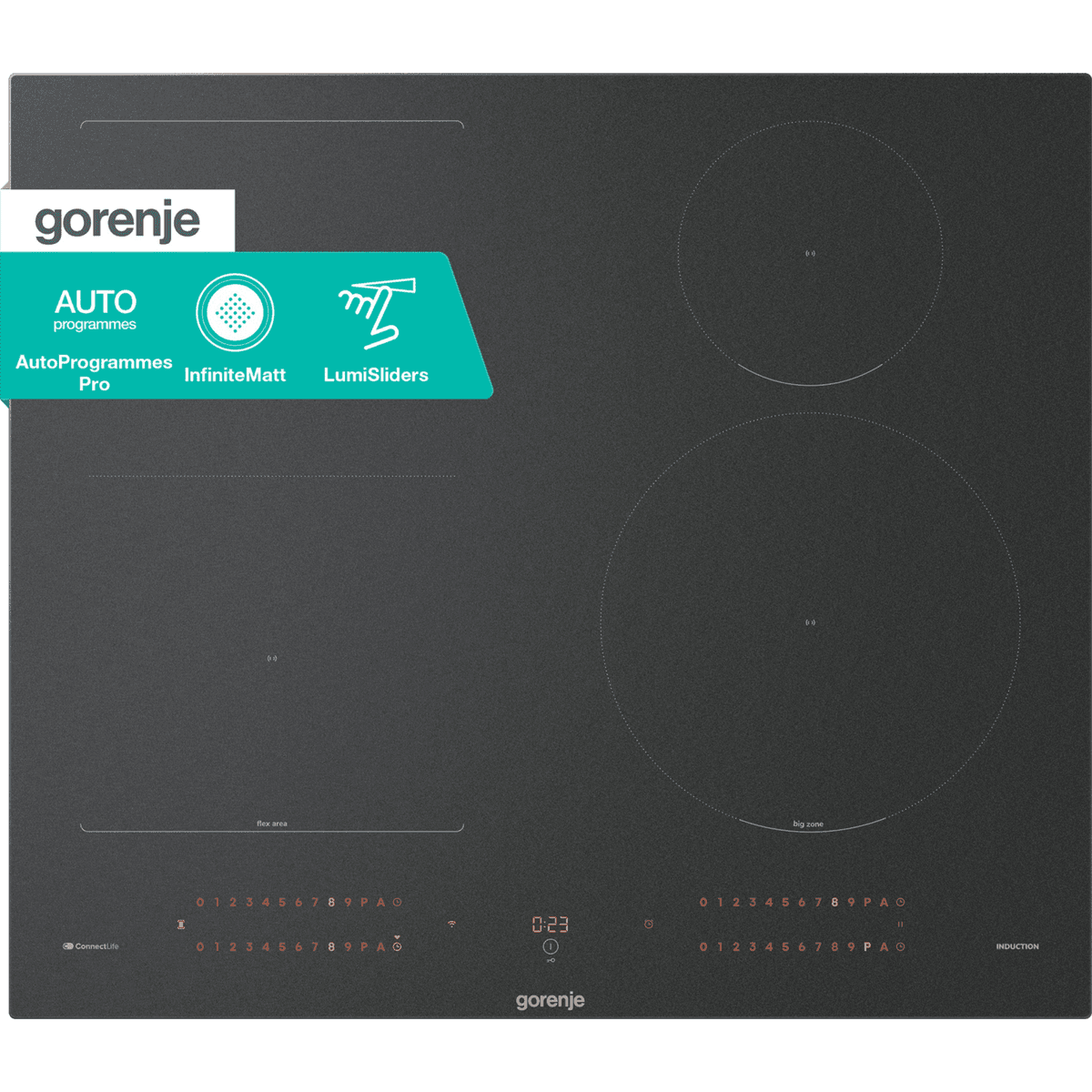 Gorenje Induktionskochfeld Autark 60cm GI6433SRWF matt schwarz 5 Jahre Garantie