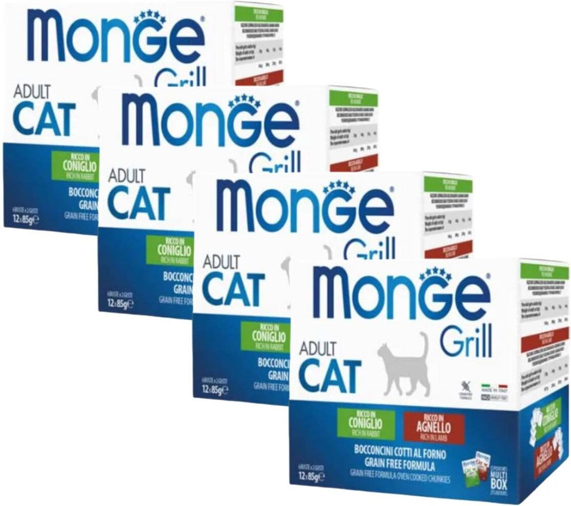 Monge Grill Cat Busta Mix Carne KIT RISPARMIO 44X85G