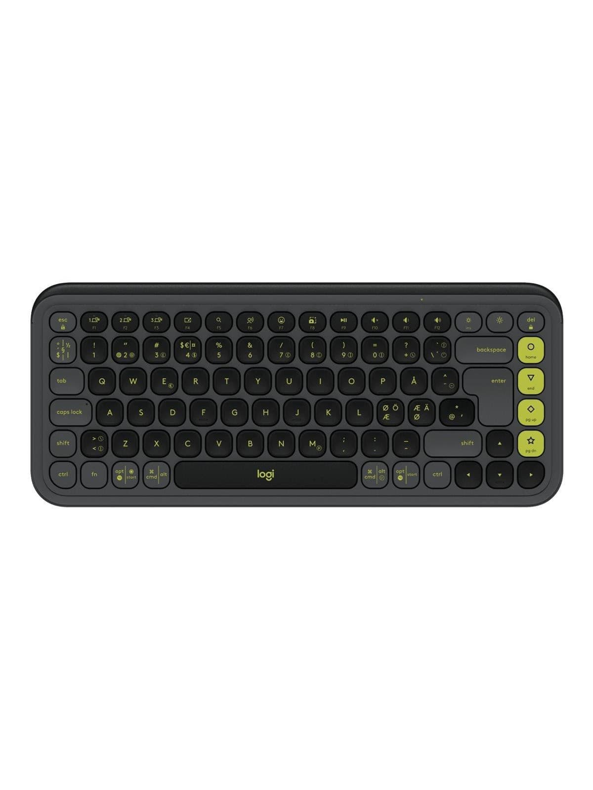 Logitech POP Icon Keys - Tastatur - Nordic ISO - Grau