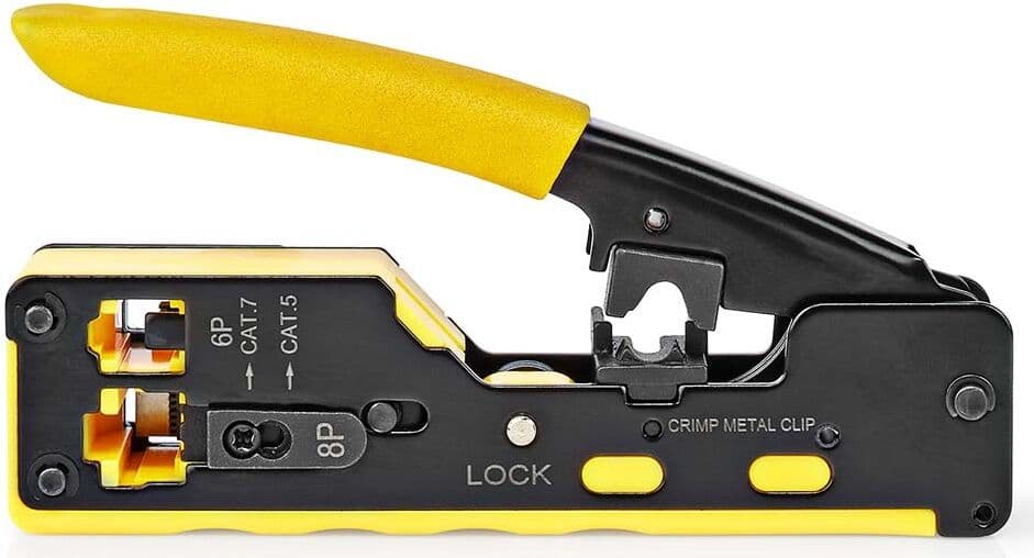 Alicate de Cravar Fichas RJ12 / RJ45 (CAT5/CAT5e/CAT6/CAT6a/CAT7)