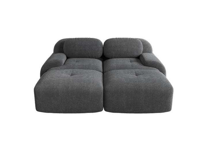 Sofa 2-Sitzer 208/178/75 cm Grau, 178x75x208 cm, Wohnzimmer, Sofas & Couches, Sofas, 2-Sitzer Sofas