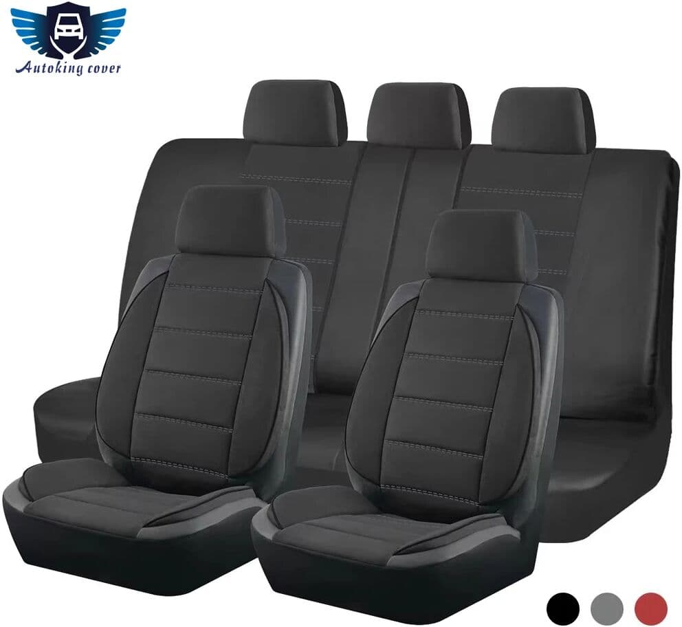Autoking cover AUTOKING Universal Car Seat Covers Side Stereo Modeling Leather Fluff Car Seat Covers Fit For Most Car Accessories Interior